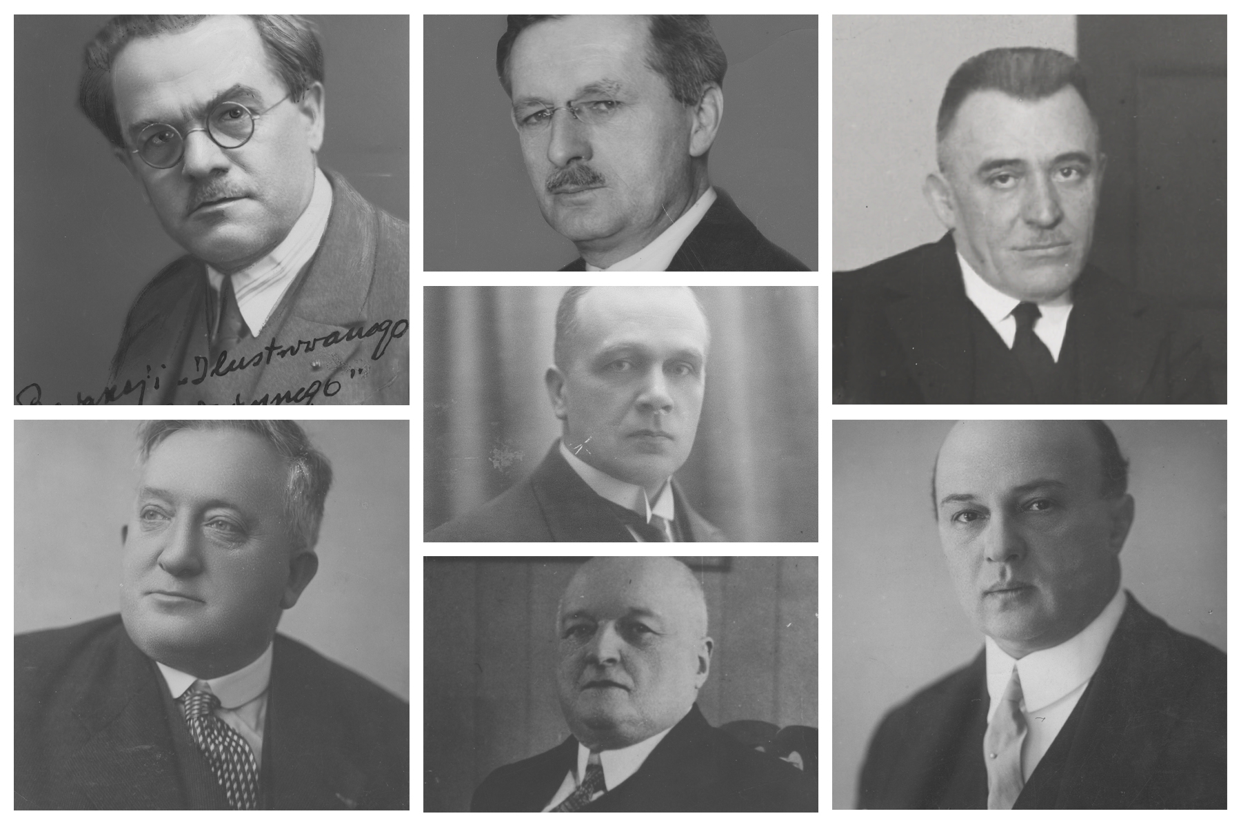 Skan: Członkowie pierwszego zarządu Sekcji Współczesnych Kompozytorów Polskich; źródło fotografii: Narodowe Archiwum Cyfrowe