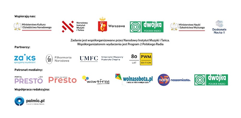 logotypy partnerów i współorganizatorów Festiwalu 100-lecia ZKP